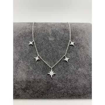 Icandi Rocks Valhalia Star Charm Necklace Silver In Metallic