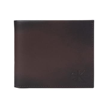 Calvin Klein Leather Billfold Wallet Bitter Brown