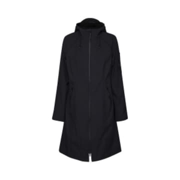 Ilse Jacobsen Long Black Raincoat 37l