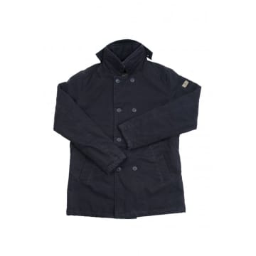 Mousqueton Marine Adam Double Breasted Coat In Blue