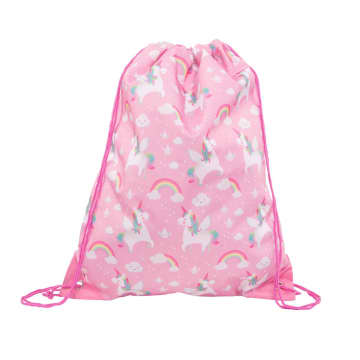 Sass & Belle Rainbow Unicorn Strings Backpack In Pink
