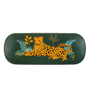 Sass & Belle - Green and Yellow Leopard Print Glasses Case - Green and Yellow