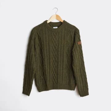 Basati Forest Green Aran Sweater