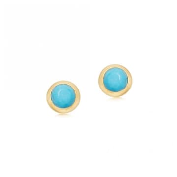 Astley Clarke Mini Stilla 18ct Yellow-gold Vermeil Sterling Silver And Turquoise Earrings In Blue