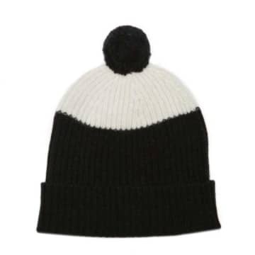 Green Thomas Black And White Pom Hat In Green