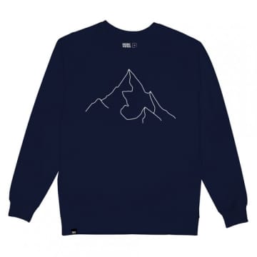 Dedicated Navy Sweatshirt Malmoe Mountain In Blue