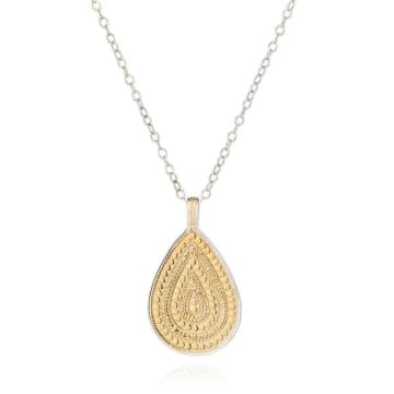 Anna Beck Large Beaded Teardrop Necklace Gold