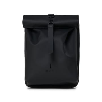 Rains Roll Top Rucksack Mini (more Colours Available) In Black