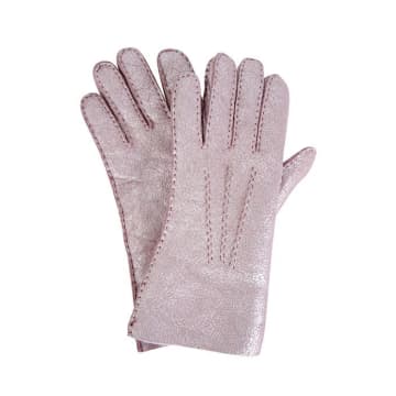 Gala Gloves Ladies Shimmer Shearling Gloves In White
