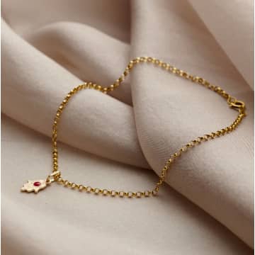 Posh Totty Designs 9ct Gold Hamsa Hand Bracelet