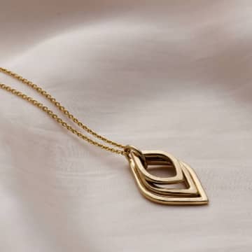 Posh Totty Designs 18ct Yellow Gold Plated Open Leaf Necklace