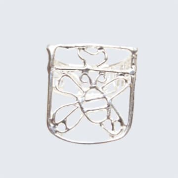 Aarven Silver Lace Bumble Bee Ring