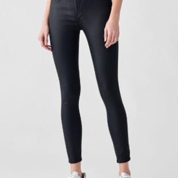 Dl1961 Florence Medina Skinny Black Coated Jeans