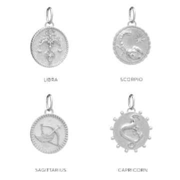Rachel Jackson Zodiac Art Coin Necklace In Metallic