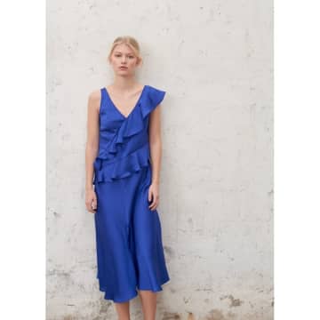 6ème Galerie Blue Ruffle Dress