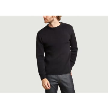 Armor-lux Plain Marine Fouesnant Sweater In Blue