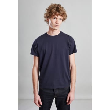 L'exception Paris Navy Blue Organic Cotton T Shirt