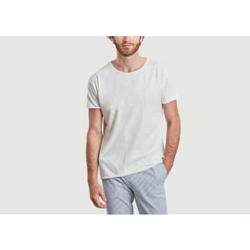 Nudie Jeans Off White Roger Relaxed Fit Slub T Shirt