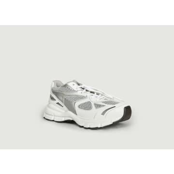 Shop Axel Arigato Silver White Marathon Runner Sneakers In Metallic