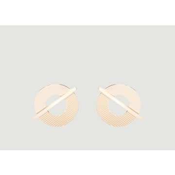 Paola Krauze Silver And Gold Alpha Earrings In Metallic