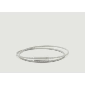 Le Gramme Double Cable Bracelet 925 Silver In Metallic