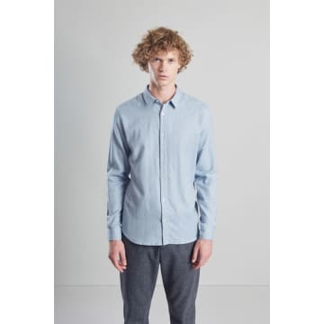 L'exception Paris Light Blue Flannel Shirt