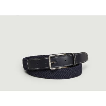 L'exception Paris Navy Blue Braided Belt