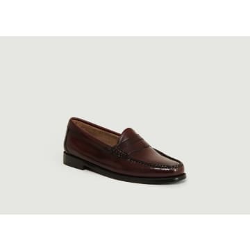 G.h.bass Burgundy Weejuns Whitney Loafers In Mid Brown