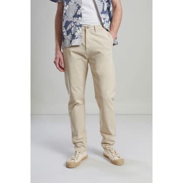 L'exception Paris Beige Chino Twill Trousers In Neturals