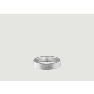 Shop Le Gramme Brushed Silver 7 Grammes Ring In Metallic
