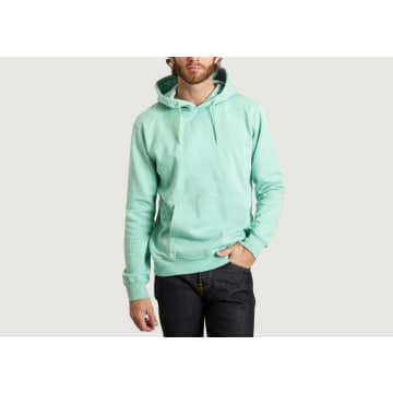 Colorful Standard Faded Mint Hoodie In Green