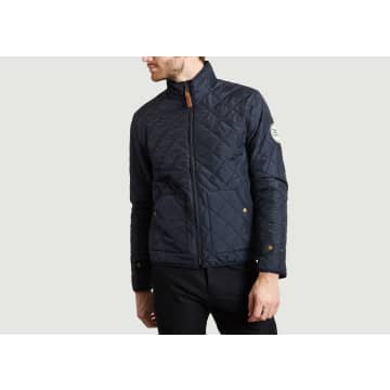 Knowledge Cotton Apparel Navy Blue Reversible Quilted Jacket