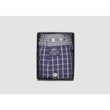 Mc Alson Navy Blue Chequered Boxers