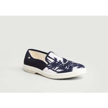 Rivieras Navy Blue And White Honolulu Espadrilles