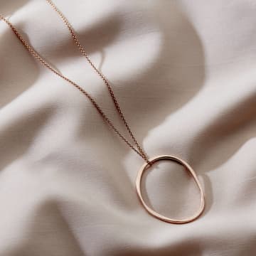Posh Totty Designs Rose Gold Fine Organic Hoop Necklace