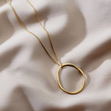 Posh Totty Designs Yellow Gold Fine Organic Hoop Necklace