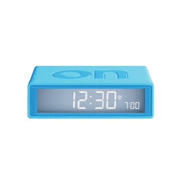 Lexon Turquoise Blue Flip+ Alarm Clock