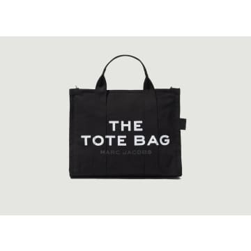 The Marc Jacobs Black The Traveler Tote Small Cotton Tote Bag
