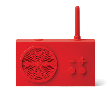 Lexon Red Tykho 3 Bluetooth Radio With Speaker
