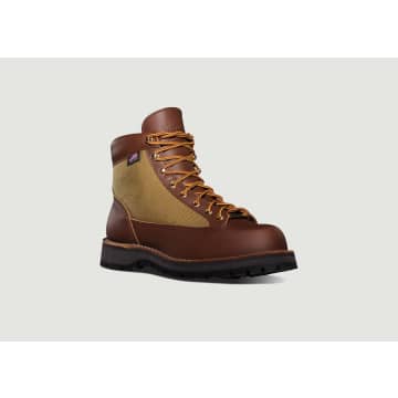 Danner Brown  Light Fabric And Leather Boots