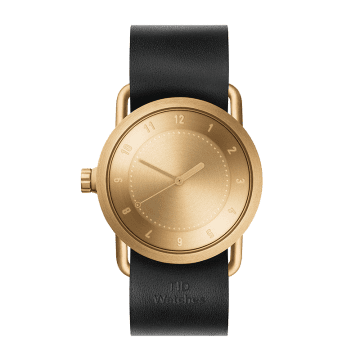Tid Watches No.1 36mm Gold And Black Leather Wristband Watch