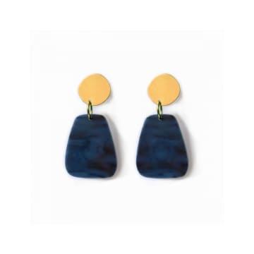 Sept Cinq Amphora Blue Lapis Gold Earrings