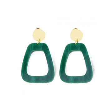 Sept Cinq Green Gold Clip Anchor Earrings