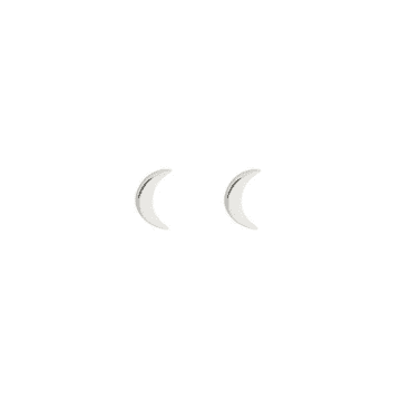 Systerp Sparkle Earrings Moon Silver In Metallic