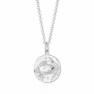 Scream Pretty Silver Cancer Zodiac Necklace In Metallic