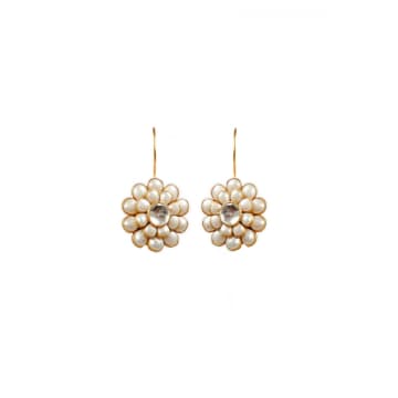 Atelier Mon Gold Pearl Flower Earrings