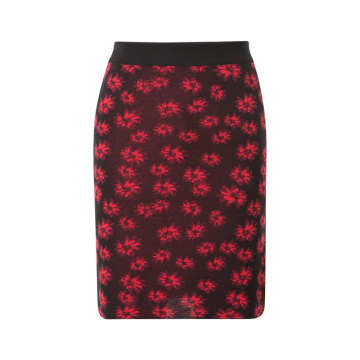 Yest 32599 Printed Skirt In Red