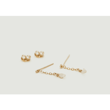 Yay Diamant Brut Gold Filled Dangling Earrings