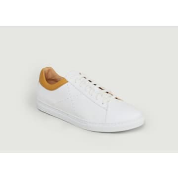 L'exception Paris White And Ochre Sustainable Sneakers
