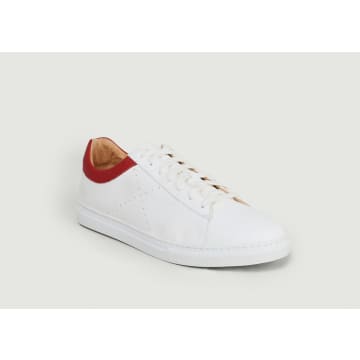 L'exception Paris White And Red Sustainable Sneakers